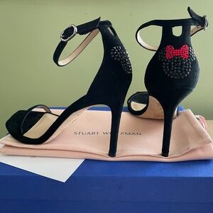 Disney x Stuart Weitzman Nudistcurve Black 100 Sz 5